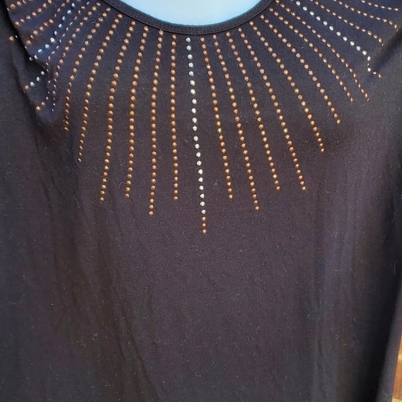 Ellen Tracy‎ 3/4 sleeve jeweled tee 1X - Picture 3 of 10